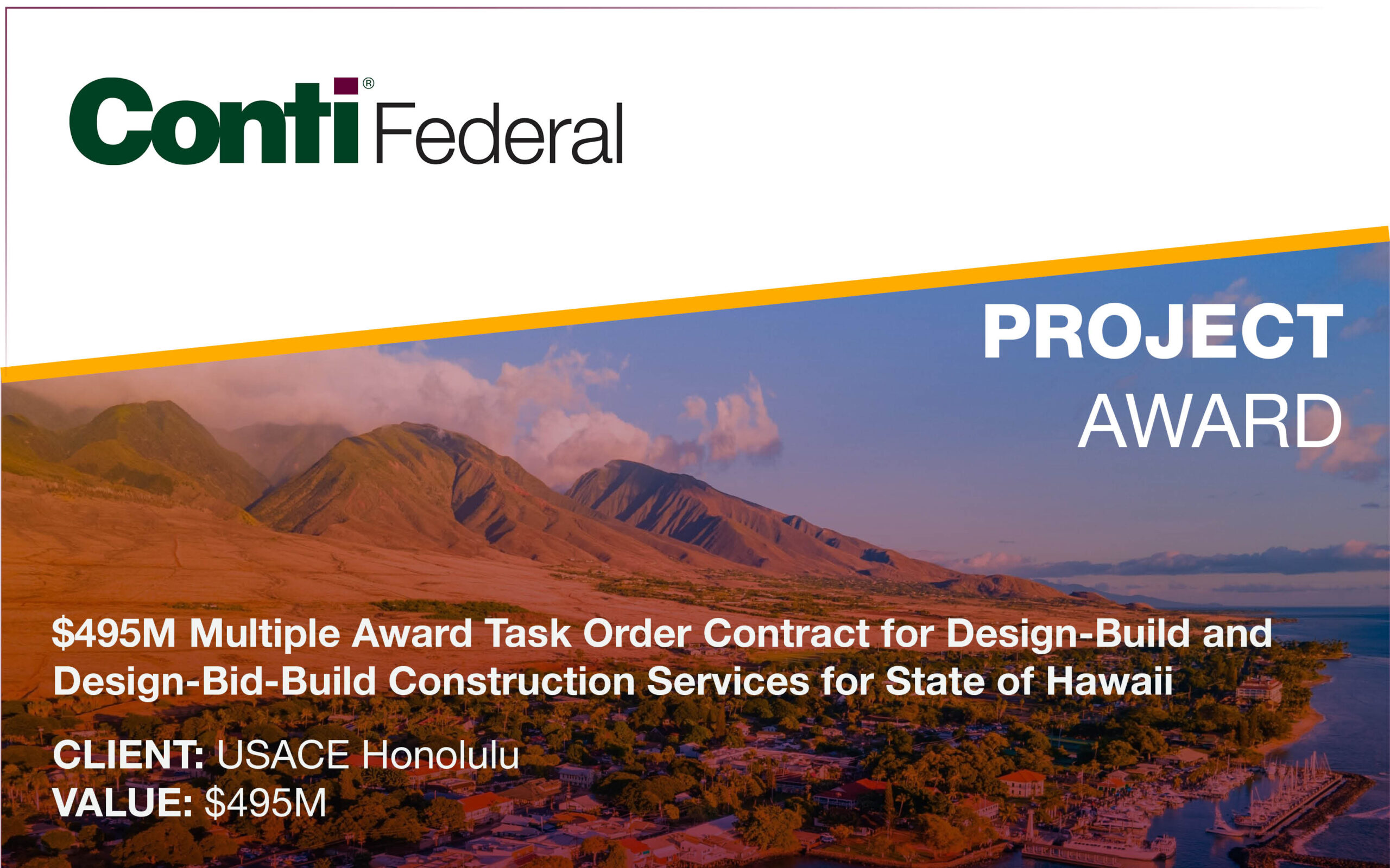 Conti Federal Named to Hawaii MATOC by USACE Honolulu